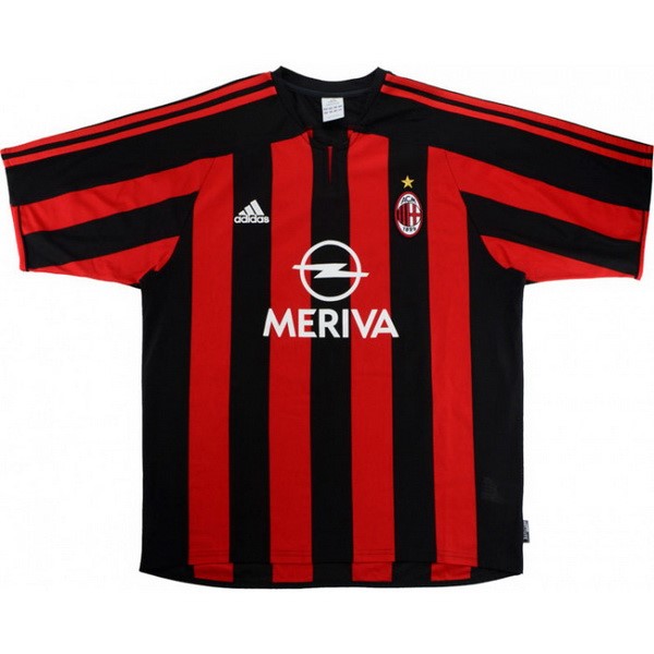Tailandia Camiseta AC Milan 1ª Kit Retro 2003 2004 Rojo